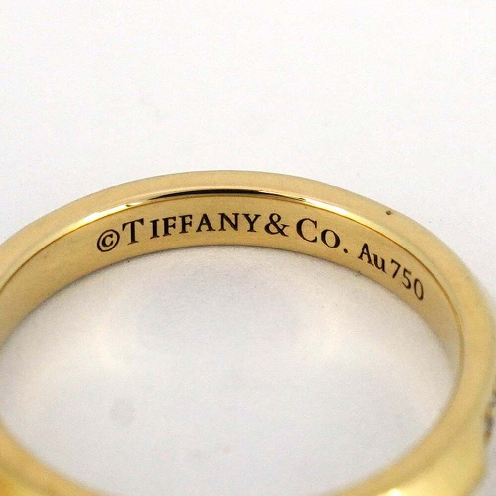 TIFFANY 18k Gold Diamond Ring - Picture 4 of 7